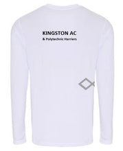 Load image into Gallery viewer, KACPH Mens Long Sleeve White T-Shirt - Back