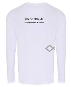 KACPH Mens Long Sleeve White T-Shirt - Back