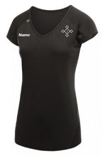 Load image into Gallery viewer, KACPH Womens Performance BlackT-Shirt - Front
