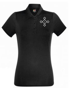 KACPH Womens Performance Black Polo Shirt - Front